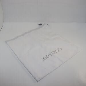 Jimmy Choo White Drawstring Dust Bag – 13x14